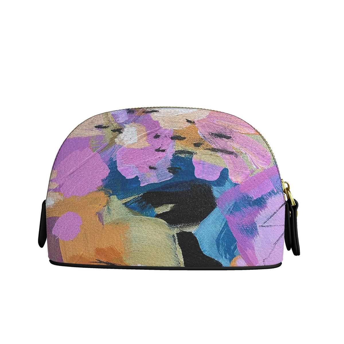 "Paper Roses" Leather Makeup Bag