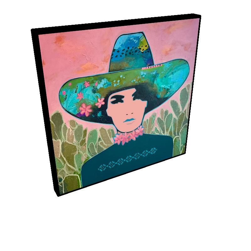 "Cactus Flower" Canvas Print
