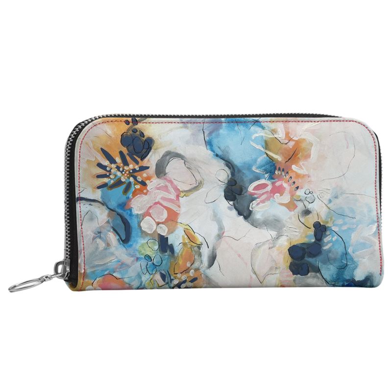 Leather Zip Wallet "Pretty Please"