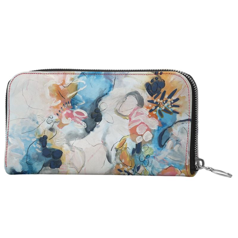 Leather Zip Wallet "Pretty Please"