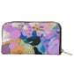 Leather Zip Wallet "Paper Roses"