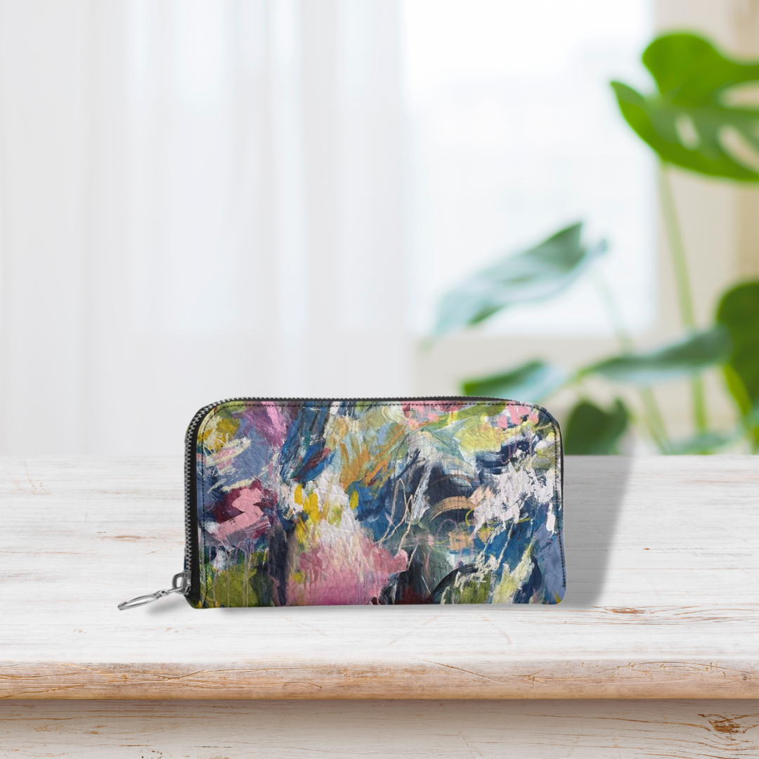 Leather Zip Wallet "New Habits"